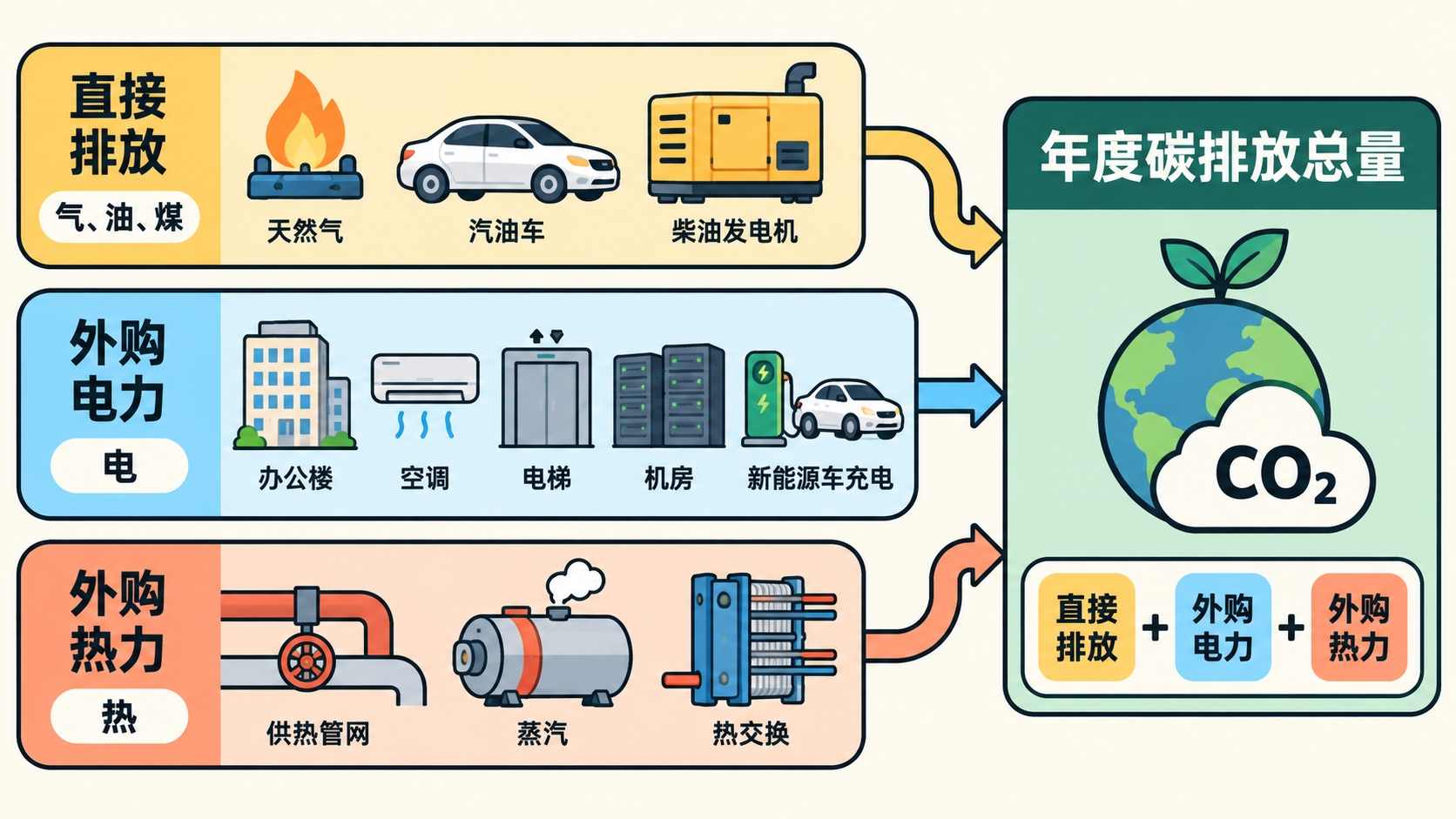 公共机构碳排放的三大来源
